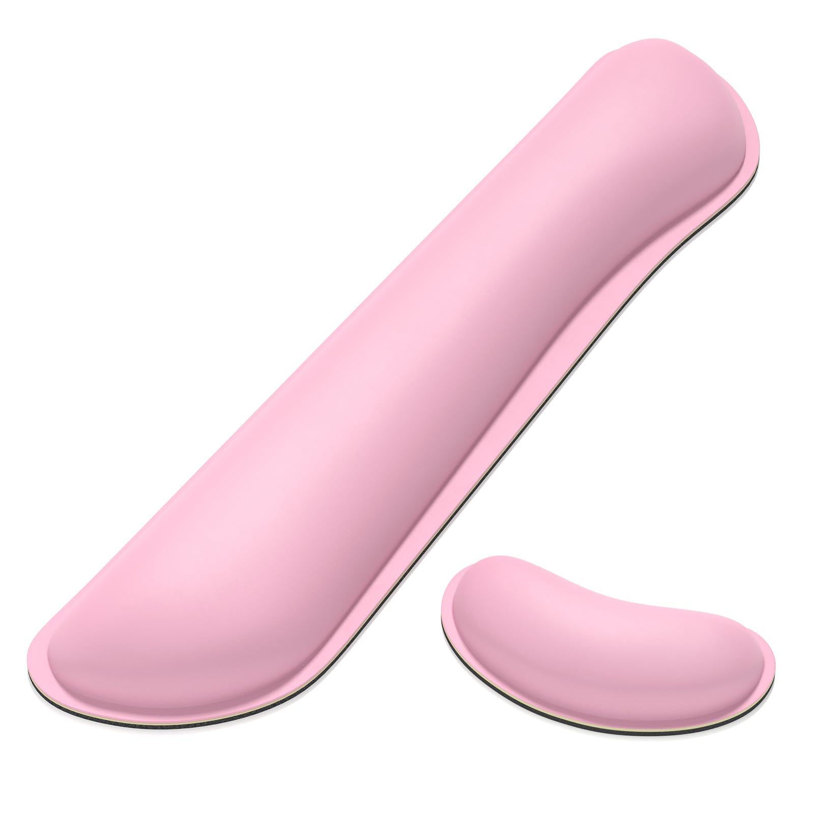 Dapesuom Keyboard Wrist Rest Set, Cute Pu Leather Wrist Cushion For Computer Keyboard And Mousepad, Memory Foam Mouse Pad Rests