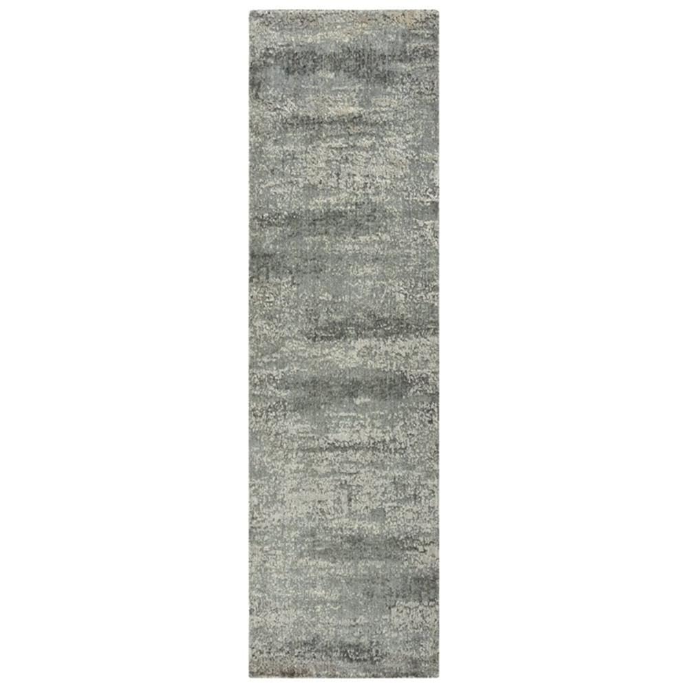 Rizzy Home Alora Decor Radiant 2'6" X 10' Abstract Gray/Ivory Hybrid Area Rug