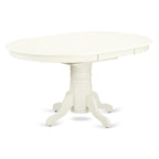 East West Furniture Avlg5-Lwh-W 5 Piece Dinette Set For 4 Includes An Oval Dining Table With Butterfly Leaf And 4 Dining Room Chairs, 42X60 Inch, Linen White