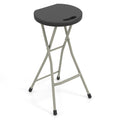 Goplus Folding Stool, Extra Tall 28 inch Foldable Camping Stool for Adults with 550 lb Capacity, Portable Plastic Fold up Stool,