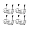 Bianco Over Door Hanging Basket | Under Shelf | Metal Multipurpose Cabinet Door Organizer | Bathroom Cabinet Storage Basket | Si