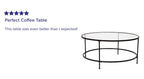 Flash Furniture Astoria Collection Round Coffee Table - Modern Clear Glass Coffee Table - Matte Gold Frame