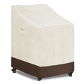 Easy-Going Heavy Duty Outdoor Stackable Chair Cover, Waterproof Patio Chair Cover, Windproof Outdoor Furniture Cover With Air Vent (1 Pack-28Wx36Dx47H Inch, Beige/Dark Brown)