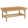 vidaXL Bamboo Patio Coffee Table - Durable, Easy-to-Clean Outdoor Table with Natural Finish and Sturdy Tabletop Ideal for Garden
