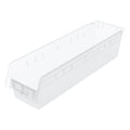 Akro-Mils 30094 Plastic Nesting Shelfmax Storage Bin Box, (24-Inch X 6-Inch X 6-Inch), Clear, (10-Pack)