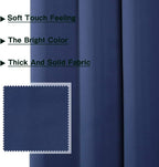 Mysky Home Blackout Curtain For Bedroom, Grommet Room Darkening Curtain, Amazing Triple Weave Thermal Insulated Curtain, 1 Curtain Panel, 42 X 54 Inch, Navy