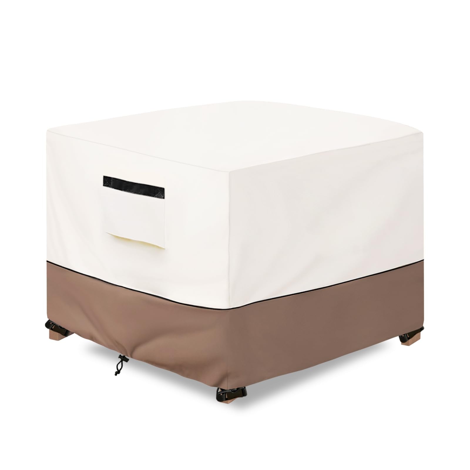 Solotoo Patio Ottoman Cover Waterproof Square Outdoor Ottoman Cover,25W X 25D X 18H Inches Patio Furniture Covering Protector Ou