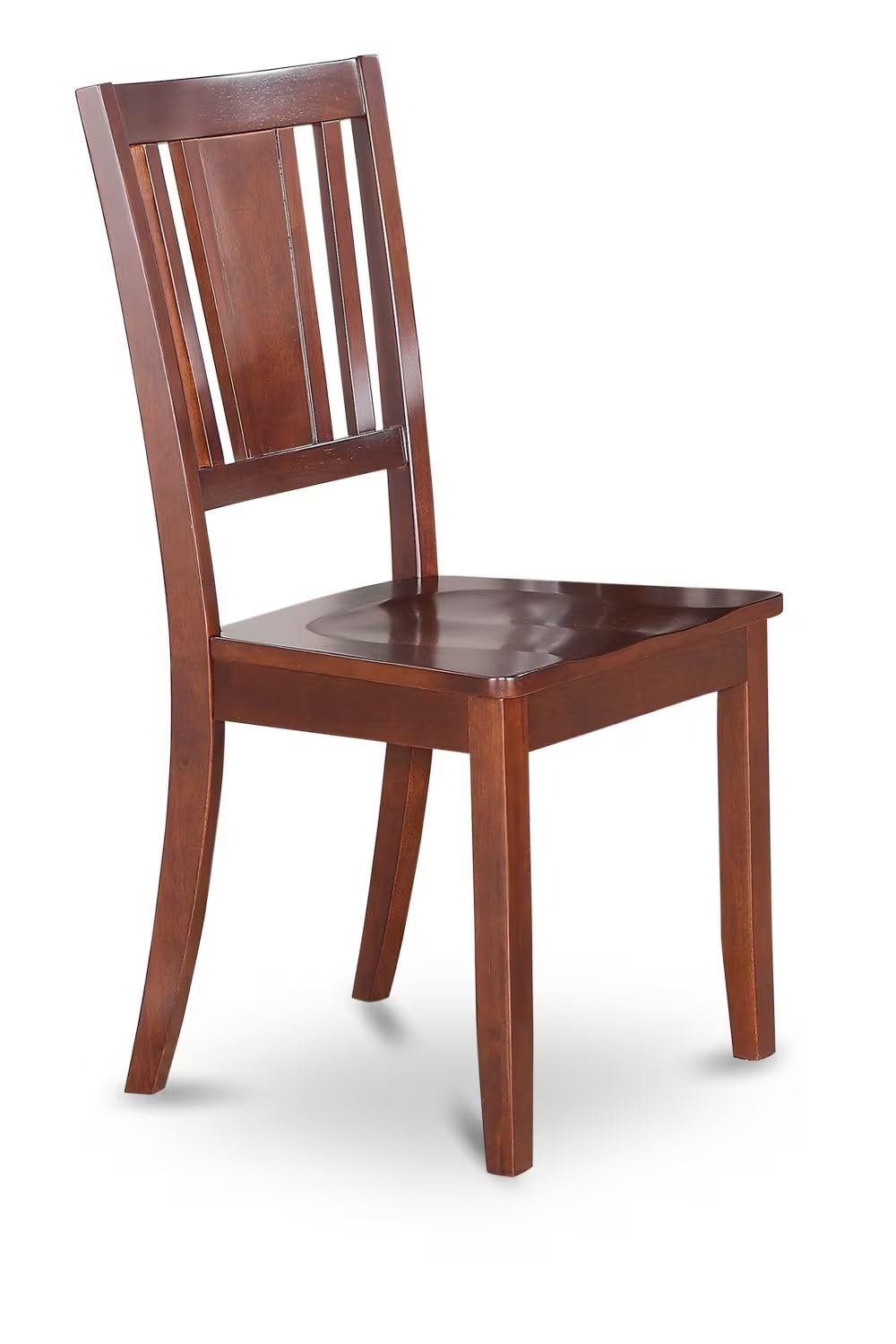 East West Furniture CADU5C-MAH-W Capri 5 Piece Set for 4 Includes a Rectangle Kitchen Table and 2 Dining Chairs with 2 Benches, 36x60 Inch, Mahogany