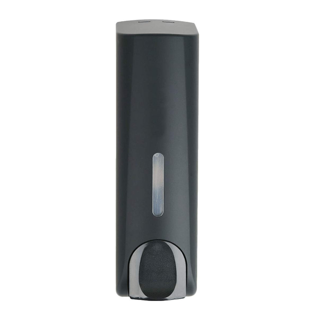 AUMIO Soap Dispenser Shower Gel Shampoo Conditioner Refillable Bottles ABS Wall Mount 350ml Black One Pack