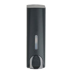 AUMIO Soap Dispenser Shower Gel Shampoo Conditioner Refillable Bottles ABS Wall Mount 350ml Black One Pack