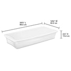 Homz 112-Quart Holiday Plastic Ornament Storage Container With Lids, Stackable Clear Box For Ornaments With Dividers, Red Lid, G
