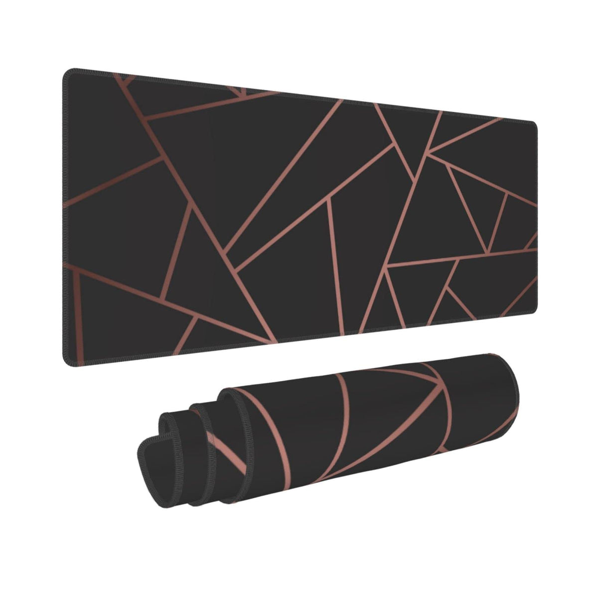 Large Mouse Pad Xxl, Rose Gold Black Gaming Mouse Pad, Big Desk Mat With Stitched Edges Mousepad For Gaming Keyboard Computer La