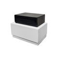 Best Master Ireland Poplar Wood Bedroom Nightstand In White/Black