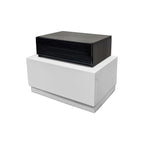 Best Master Ireland Poplar Wood Bedroom Nightstand In White/Black