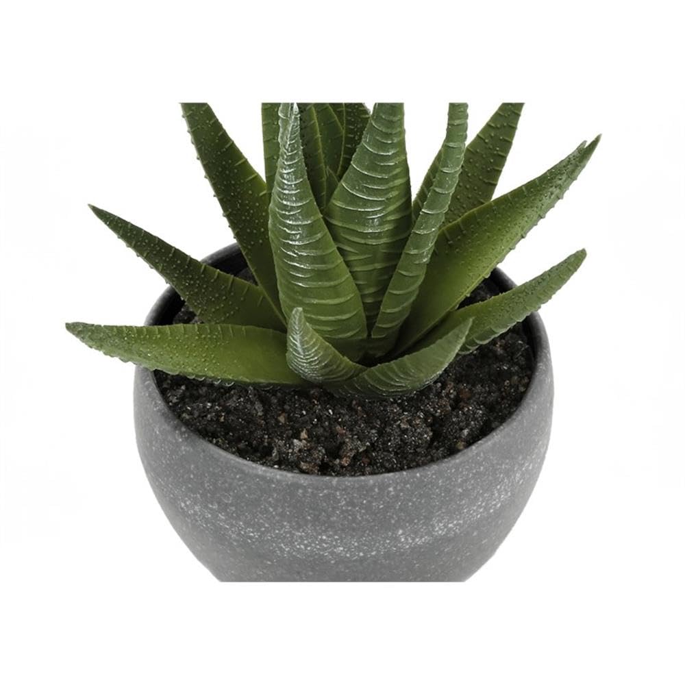 Monarch Specialties I 9587 Artificial Plant, 6' Tall, Succulent, Indoor, Faux, Fake, Table, Greenery, Potted, Set of 3, Decorative, Green Plants