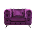 Acme Atronia Chair in Purple Fabric