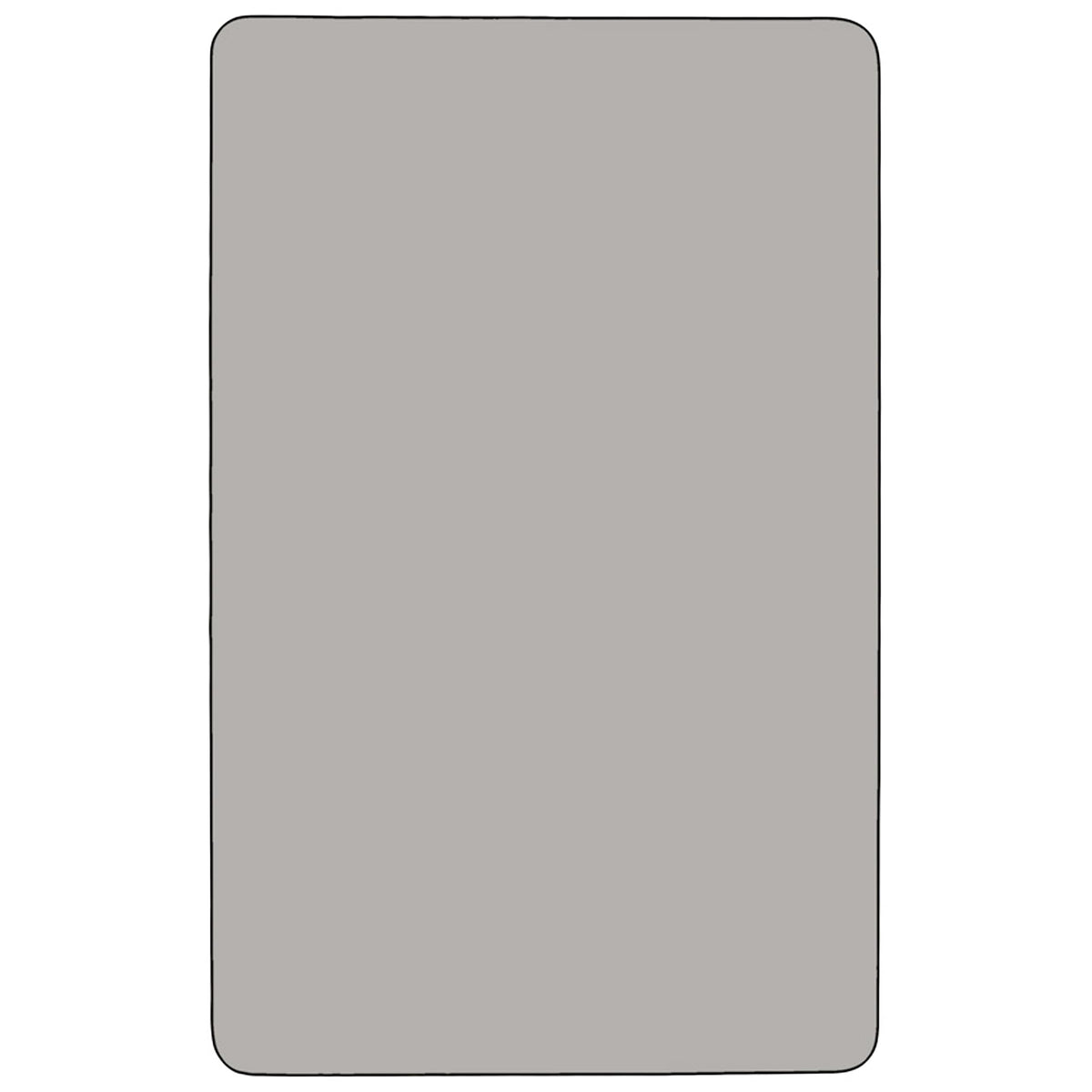 Flash Furniture 30''W x 60''L Rectangular Grey HP Laminate Activity Table - Height Adjustable Short Legs