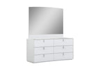 HomeRoots White Rectangle Dresser Mirror