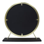 Acme Adao Metal Vanity Mirror and Stool in Black and Brass