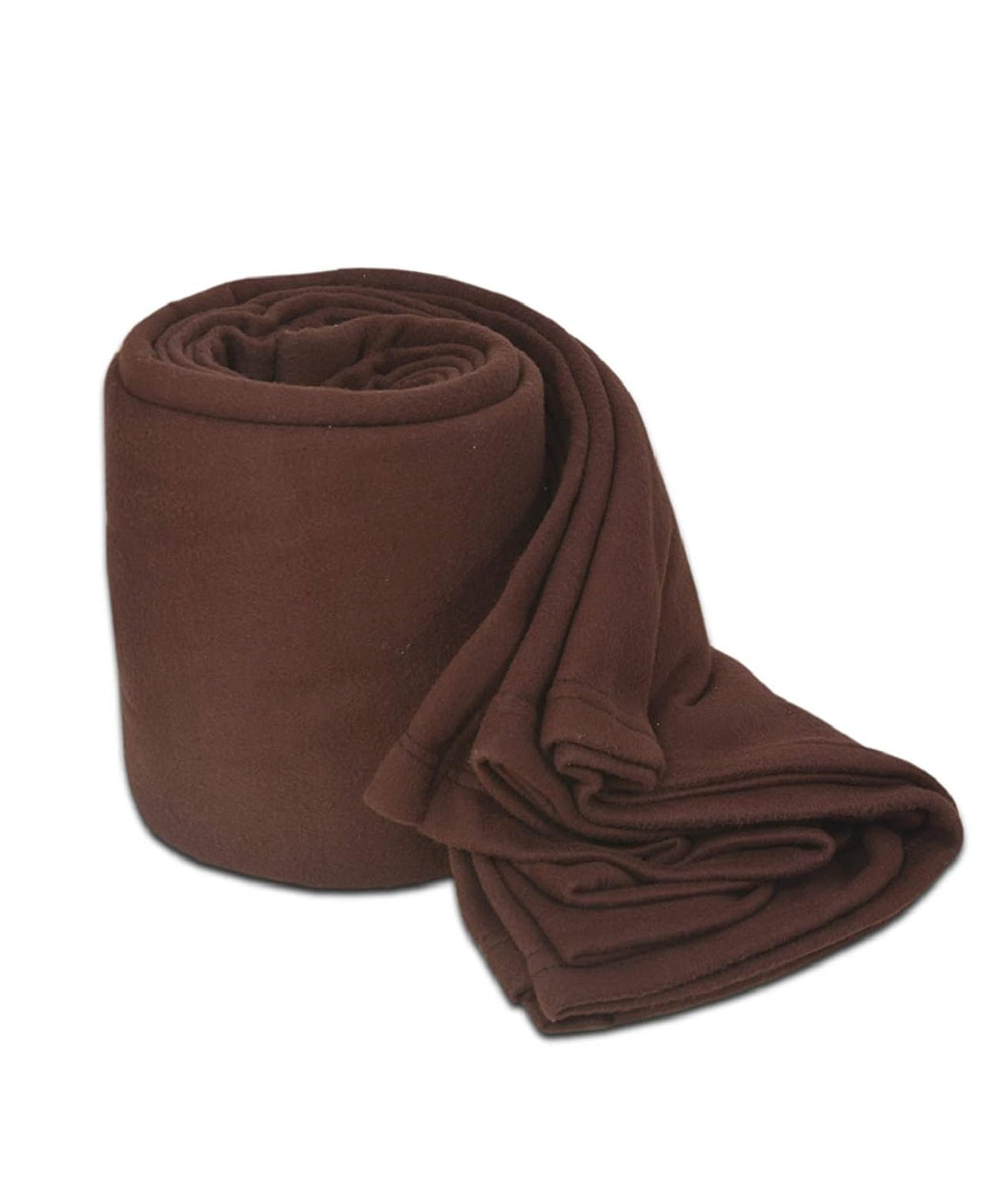 Wavva Plain Polar Light Weight Fleece 1 Single Bed Blankets (Pack of 1) Made with Soft Material (Brown, Reversible)