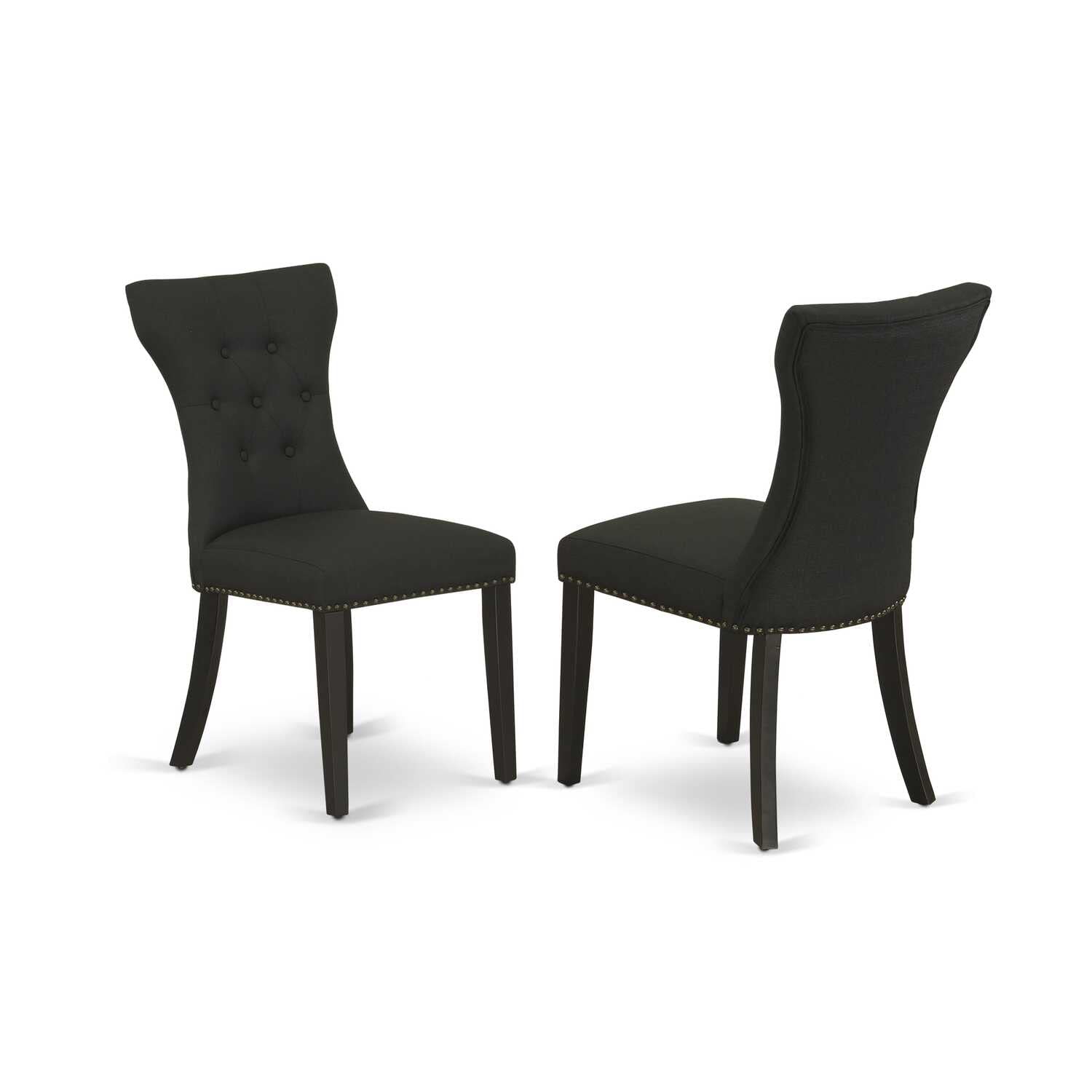 East West Furniture Amfo5-Bch-01 5 Piece Kitchen Table & Chairs Set Includes A Round Dining Room Table With Pedestal And 4 Cream Linen Fabric Parsons Dinette Chairs, 36X36 Inch, Black & Cherry