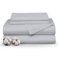 Minor Monkey California King Sheet Sets 100% Egyptian Cotton 1000 Thread Count Light Grey Bed Sheets For Cal King Size Bed 4 Pie
