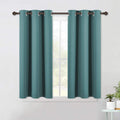 Nicetown Bedroom Curtain Panels Blackout Draperies, Thermal Insulated Solid Grommet Blackout Curtains/Drapes (Sea Teal, One Pair