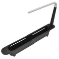 Phefop Telescopic Sink Storage Rack, Expandable Drain Basket with Towel Bar, Sponge Soap Holder, Easy Install, Kitchen Organizer