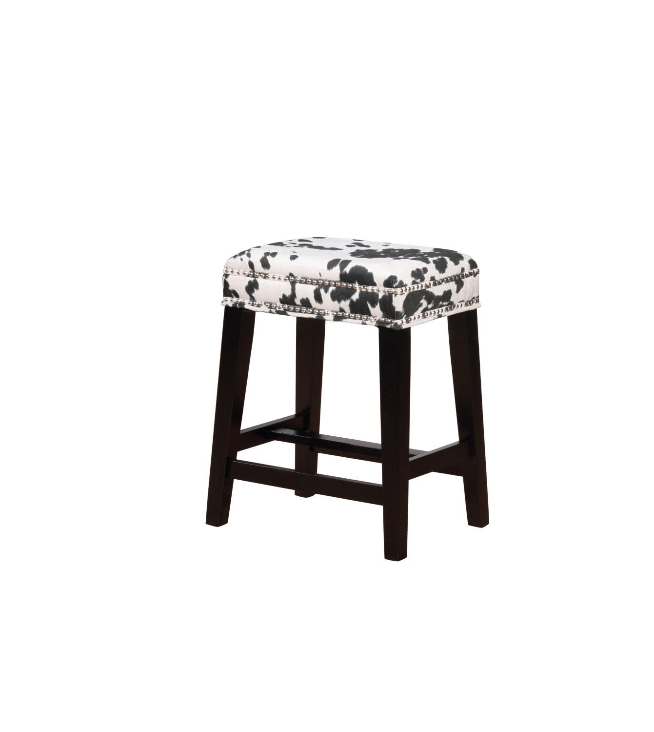 Walt Black Cow Print Counter Stool