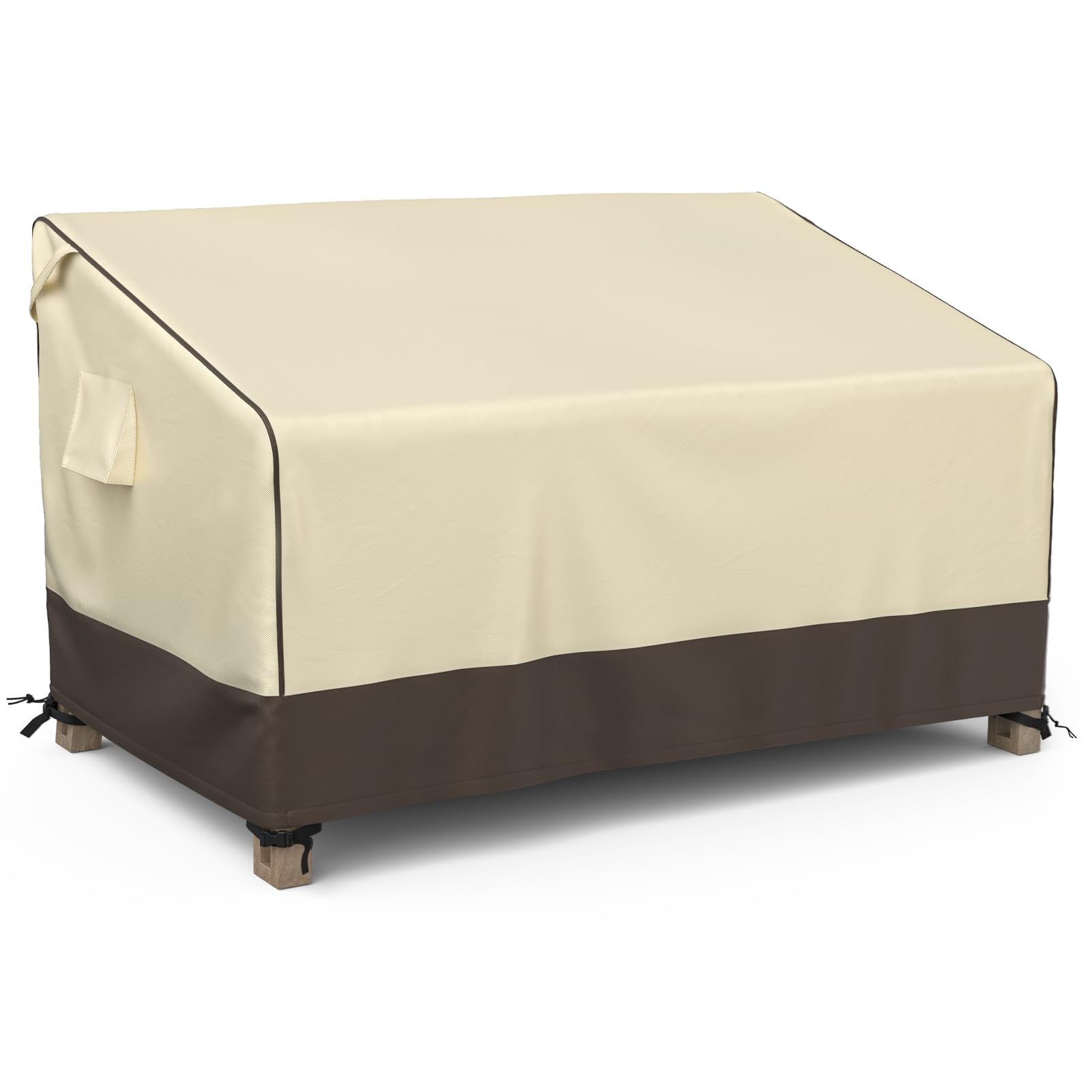 Mr. Cover Outdoor Couch Cover Waterproof, Patio Furniture Covers For 2-Seater Couch, Fits Up To 60'W X 35'D X 35'H, Moisture-Proof & Uv-Protection, Brown & Khaki