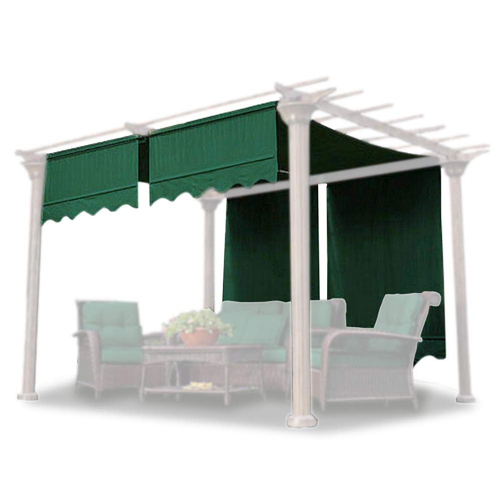 Yescom 2 Pcs 15.5X4 Ft Canopy Cover Replacement With Valance For Pergola Structure Green