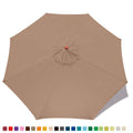 Mastercanopy Patio Umbrella 10 Ft Replacement Canopy For 8 Ribs-Khaki