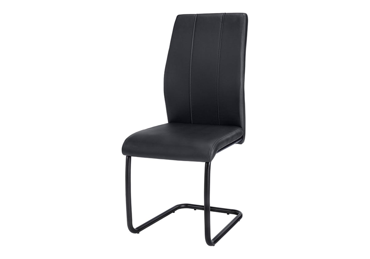 Casafoyer Sleek Black Leather Dining Chairs  Set Of 2 ( Pack Of 2 )