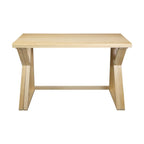 American Trails Solid Wood Folding Convertible Dining Console Table, Natural