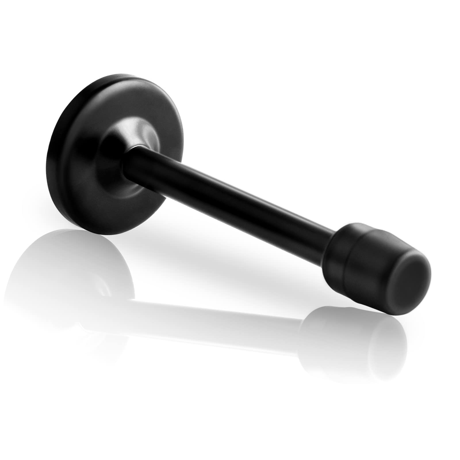 Door Stoppers, 6 Inch Long Door Stop Heavy Duty Stainless Steel Doorstops Wall Mount Door Stops With Sound Dampening Rubber Tip,
