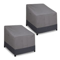 Easy-Going Outdoor Chair Cover Waterproof, Heavy Duty Patio Chair Cover, Windproof Outdoor Furniture Cover With Air Vent (2 Pack-33.5Wx31.5Dx36H Inch, Gray/Dark Gray)