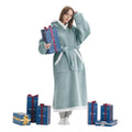 Bedsure Wearable Blanket Hoodie Women - Long Sherpa Hooded Blanket For Adult Women Men, Warm Cozy Blanket Sweatshirt With Giant