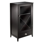 Winsome Bordeaux Modular Wine Cabinet X-Panel, Dark Wood Finish (92442)