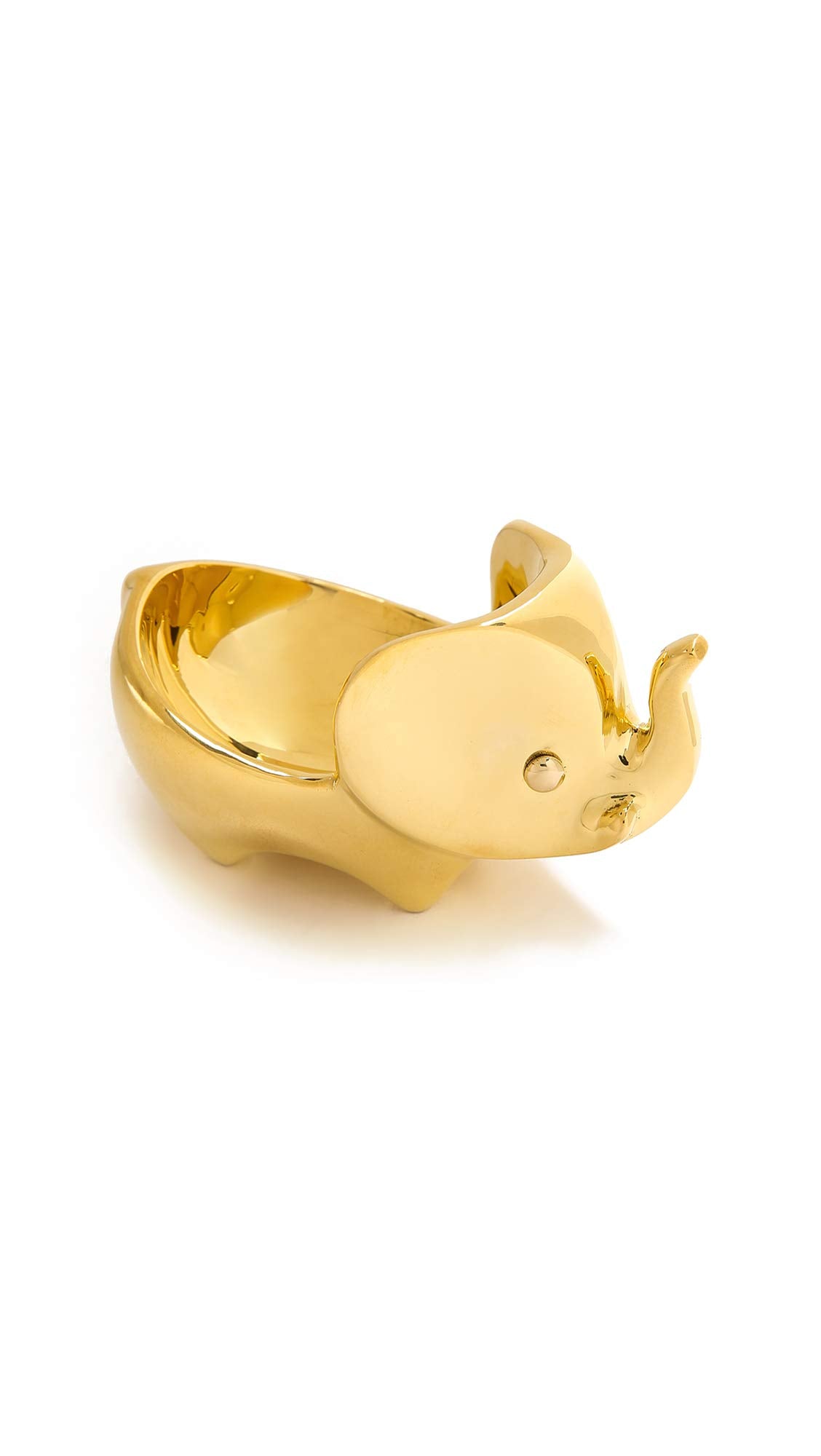 Jonathan Adler Brass Elephant Ring Bowl, One Size