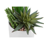 Monarch Specialties I 9588 Artificial Plant, 7' Tall, Succulent, Indoor, Faux, Fake, Table, Greenery, Potted, Set of 2, Decorative, Green Plants