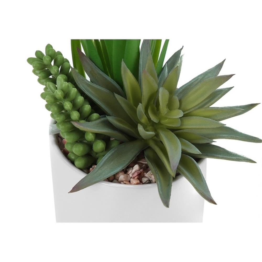 Monarch Specialties I 9588 Artificial Plant, 7' Tall, Succulent, Indoor, Faux, Fake, Table, Greenery, Potted, Set of 2, Decorative, Green Plants