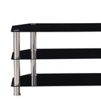 Better Home Products Adele Tempered Glass Tv Stand For 43-Inch Tv In Black