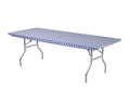 Kwik-Covers 6' Rectangle Plastic Table Covers 30' X 72', Bundle Of 5 (Blue Gingham)