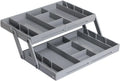 Xeerabdi 2Tier Makeup Drawer Organiser, Expandable Drawer Divider, Cutlery Tray, Foldable Desk Organizer MultiUse Utensil Orga