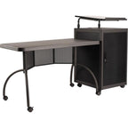 Oklahoma Sound Metal Teacher's WorkPod Desk and Lectern Kit in Charcoal