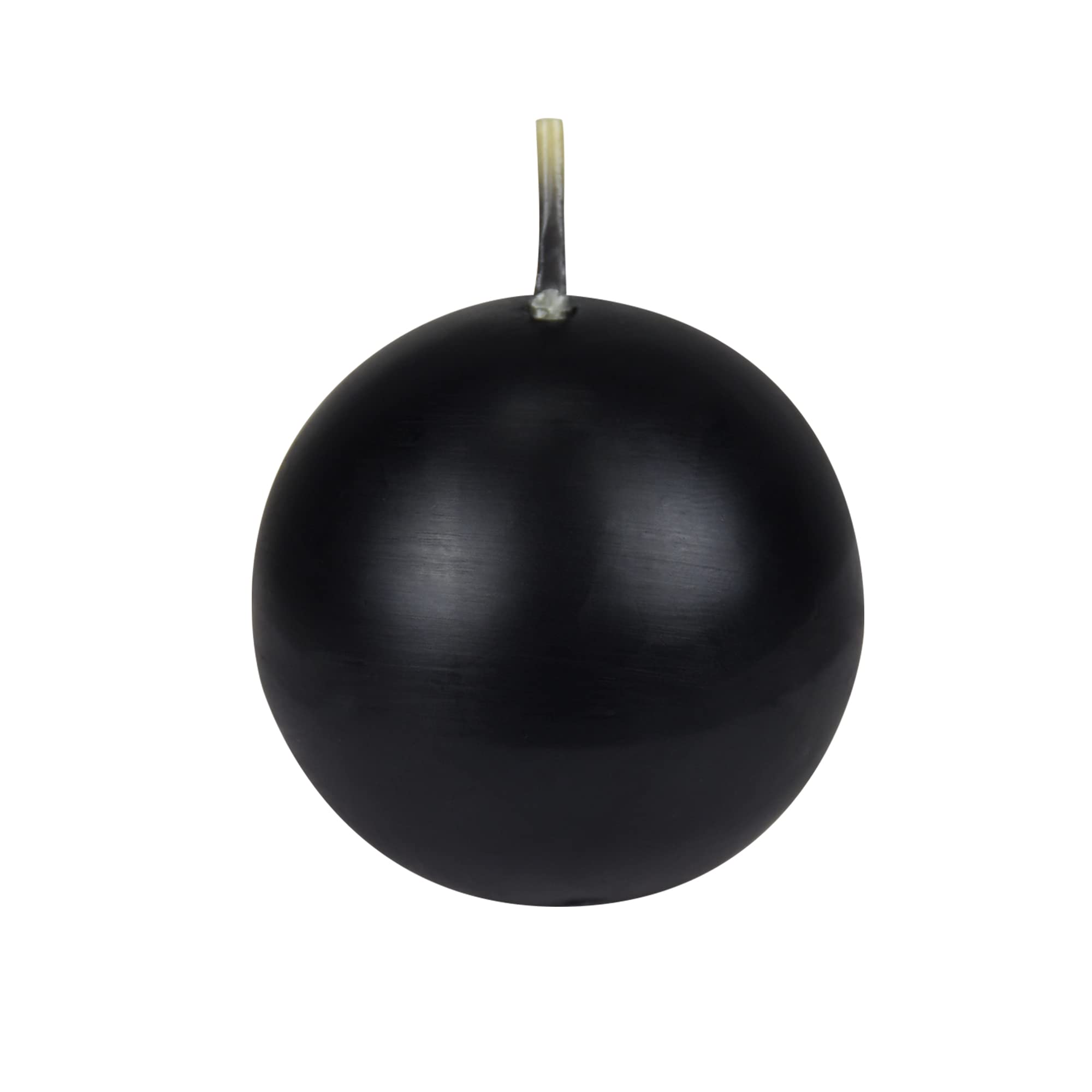 Zest Candle 6-Piece Ball Candles, 3-Inch, Black