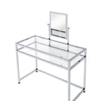 Acme Coleen 3 Piece Metal Frame Vanity Set in Chrome