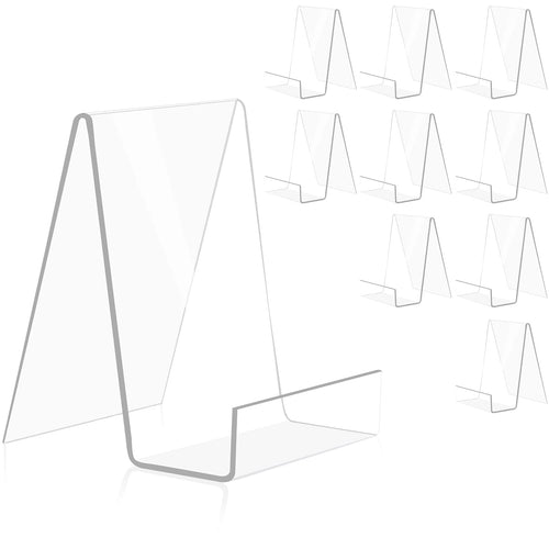 10 Pack Acrylic Book Stand Thickened Clear Book Display Easel Holder For Displaying Tablets Newspaper Magazines Notebooks Textbo