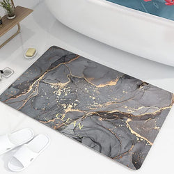 Vroxy Bath Mat, Bathroom Rug, Floor Mat for Home, Suitable for Kitchen Anti Slip Water Soak Mat (Square  Printed)