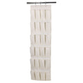 Household Essentials Over The Door 24 Packet Shoe Storage Organizer, Natural Canvas